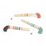 Drevená pištoľ korkovka pre deti