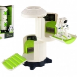 Vesmírna stanica so svetlami a zvukmi s astronautom na batérie