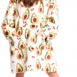 Cozy Noxxiez hrejivá televízna mikinová deka s kapucňou Avokádo