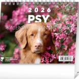 NOTIQUE stolový kalendár Psy s menami psov 2026