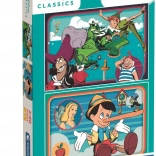 Puzzle Disney klasické rozprávky 2×60 dielikov CLEMENTONI
