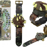 Detské hodinky s 3D projekciou dinosaurových motívov