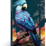 Zápisník NOTIQUE papagáj, linajkový, 13 × 21 cm