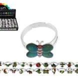 Nastaviteľný prsteň meniaci farbu podľa teploty – mix druhov, 100 ks v boxe