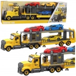 Skladací odťahový kamión so svetlami, zvukmi a športovými autami