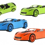 Plastové športové auto 38 cm s voľnobehom v sieťke, 3 farby