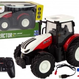 Diaľkovo ovládaný traktor 1:24 červenobiely Farma