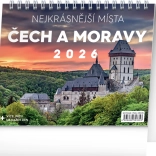 Stolový kalendár Najkrajšie miesta Čiech a Moravy 2026