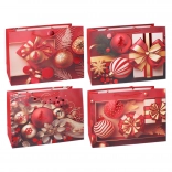 Darčeková taška M vianočná 25 × 32 × 11 cm