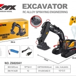 RC bager s kovovou lyžicou a efektom dymu