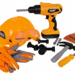 Detská sada náradia s prilbou, 20 dielov