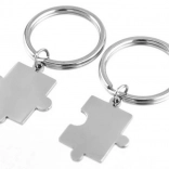 Oceľové kľúčenky Puzzle – sada 2 ks