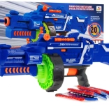 Polautomatický detský blaster BLAZE STORM 6+ s bubnovým zásobníkom a 20 penovými šípkami