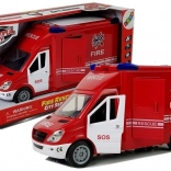 Hasičské auto so setrvačníkom, svetlami a zvukmi, otváracie dvere