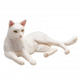 Mojo mačka biela ležiaca figúrka