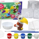 Kreatívna umelecká súprava 3D Vtáky omietka a farby