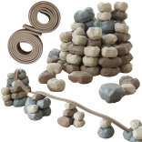 Majstrovské Deti: Elastická Dráha s Gumovými Konštrukčnými Kameňmi 98 ks