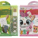 Kniha maľovaniek s pečiatkami a nálepkami