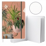 Poznámkový blok s líniami s motívom listov A5