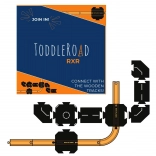 Toddleroad železničný priecestie s doplnkami – flexibilná cesta, 8‑dielna silikónová sada