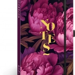 NOTIQUE zápisník Fialové kvety, linkovaný
