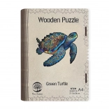 Drevené puzzle Green Turtle A4