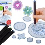 Vzdelávací spirograf s fixkami a šablónami