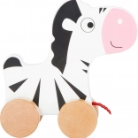 Small Foot Drevená ťahacia zebra