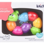 Spájateľná plastová húsenica s hrkálkou pre deti 12m+