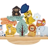 balančná hra safari z dreva pre deti 2+
