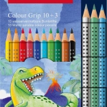 Pastelky Faber-Castell Colour Grip Dinosaur 10+3