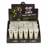 Farba na tvár a telo svietiaca v tme