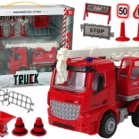 Hasičská sada s žeriavom a dopravnými značkami