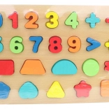 Drevená sada pre zábavnú matematiku 28 x 20 cm