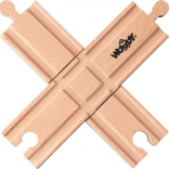 Železničné kríženie pre drevené vláčikodráhy