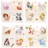 Drevená vkladačka pre deti, 15 x 15 cm