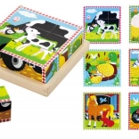 Babu obrázkové kocky zvieratká na farme – 9 kociek