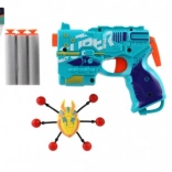 Penaová pištoľ s nábojmi a mimozemšťanom