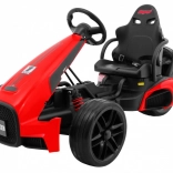 Elektrický detský gokart XR-1 červený s nastaviteľným volantom a športovým sedadlom