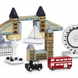 Svetelné drevené kocky London