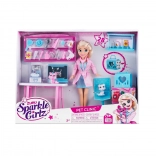 bábika SPARKLE GIRLZ veterinárna klinika – veľký herný set