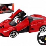 Diaľkovo ovládané auto FERRARI LAFERRARI 1:14 s otváracími dverami, 2,4 GHz, RASTAR, červené