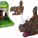 Plyšová maňušková bábka nosorožca hnedá