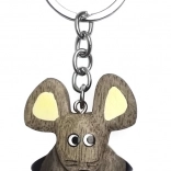 Drevená kľúčenka myš veľká