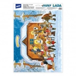 Okenné fólie Vianoce Josef Lada VA019