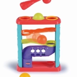 Zatlĺkacia guľôčková dráha s kladivkom