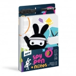 Poznámkový blok s magnetom SPY NOTES - čierny ninja králik