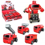 Robotické hasičské auto na zotrvačník