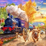 Puzzle Bluebird Doženieme vlak 1000 dielikov