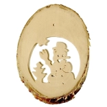 Detská zimná drevená závesná dekorácia 10 ks